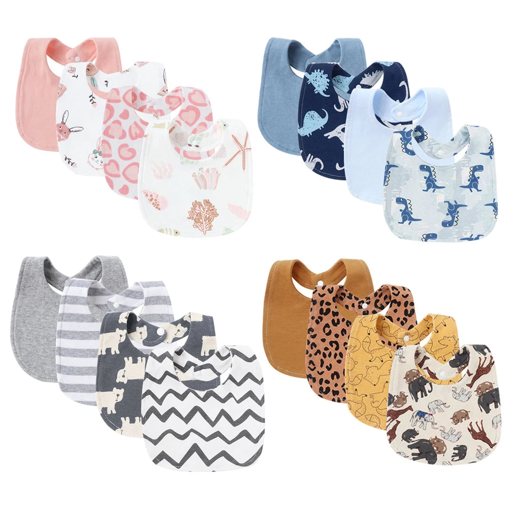 100% Cotton Baby Bibs Set for Newborns