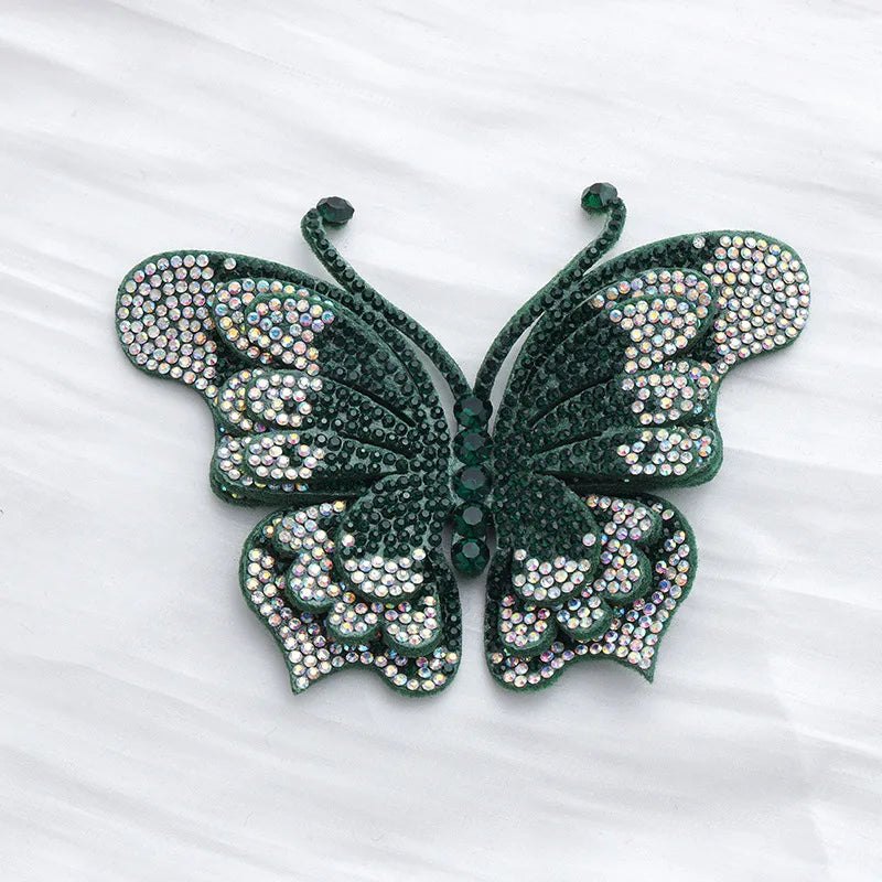 Colored Rhinestone Butterfly Applique for DIY Crafts