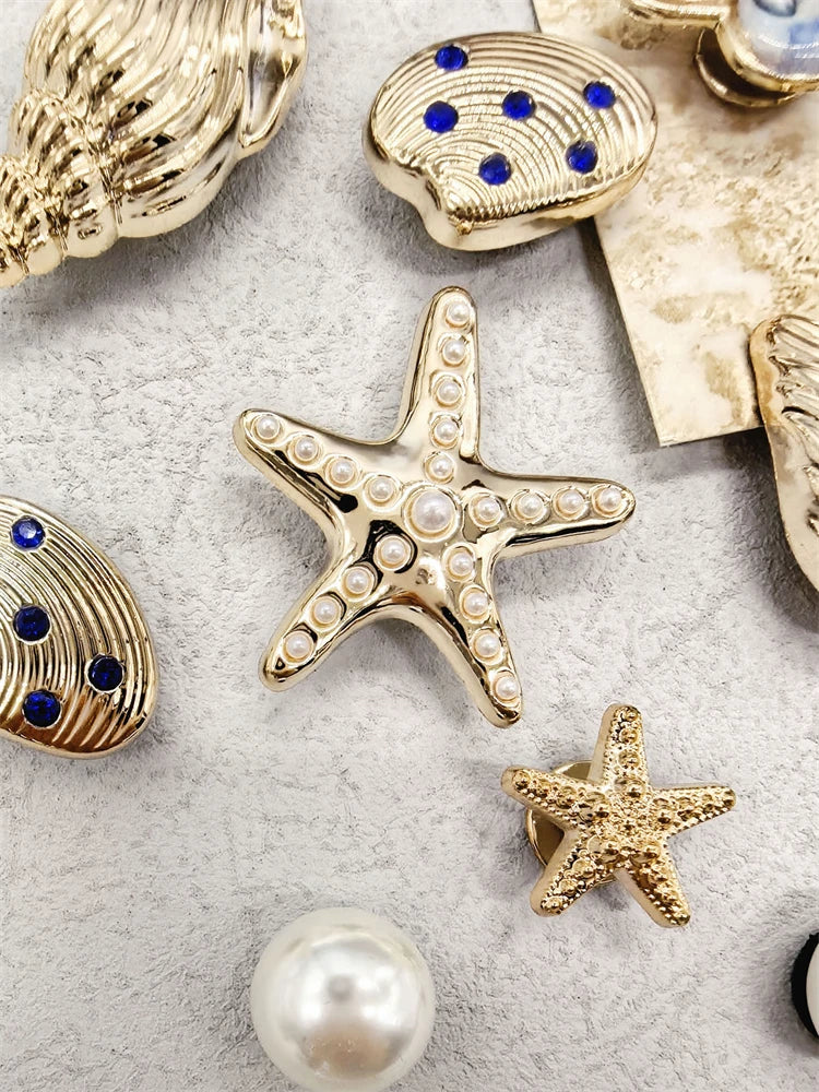 Beach-Themed Shoe Charms Set - 16 Pieces