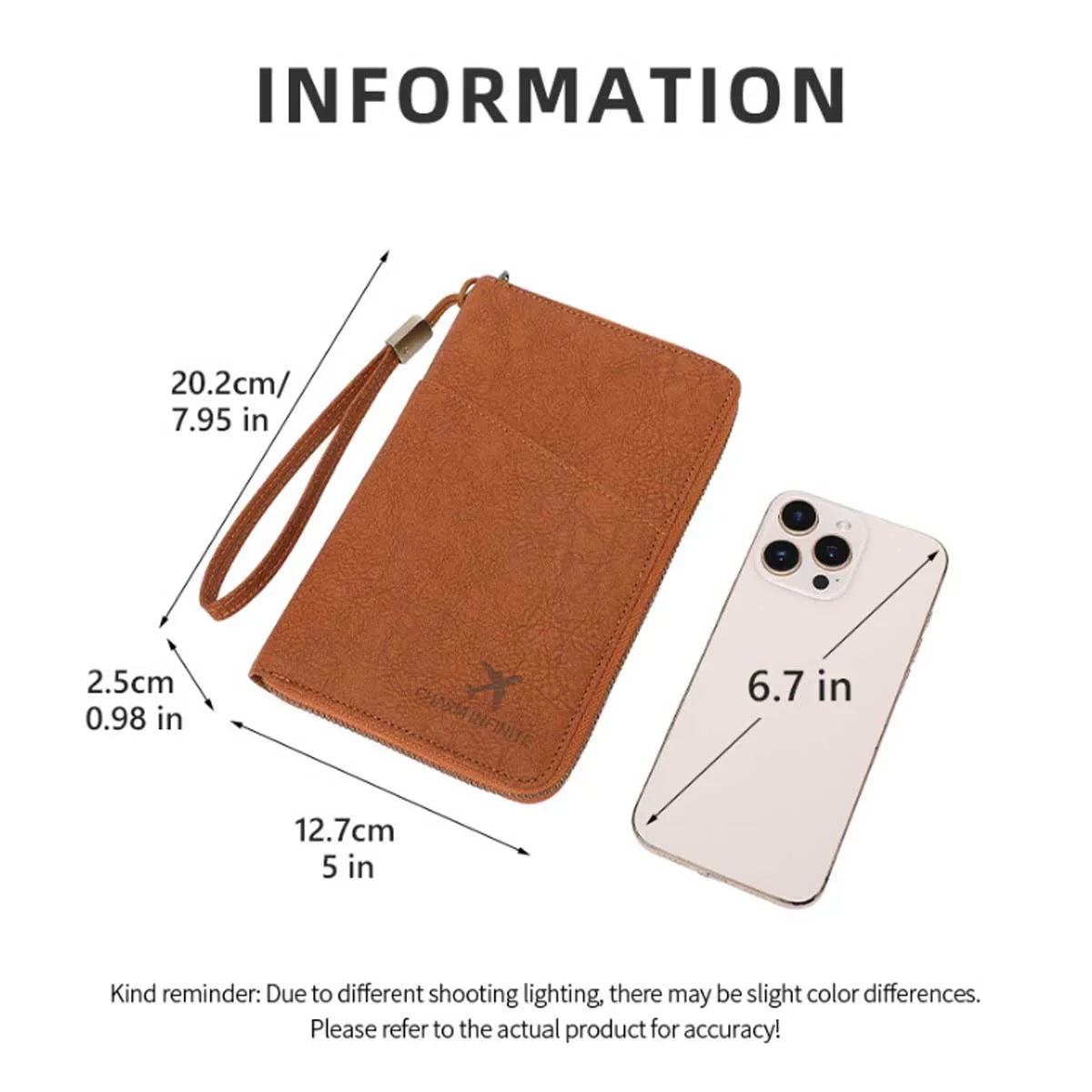 RFID Blocking Travel Passport Holder and Document Organizer