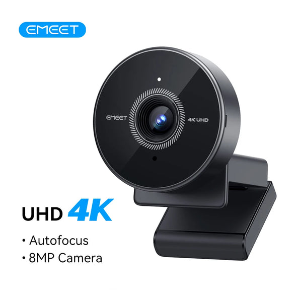 4K Ultra HD Webcam with Built-In Microphone