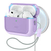 A purple charging case for AirPods Pro 3 with a magnetic lock and drop protection feature.