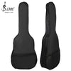 Black classical acoustic guitar soft case with a padded shoulder strap