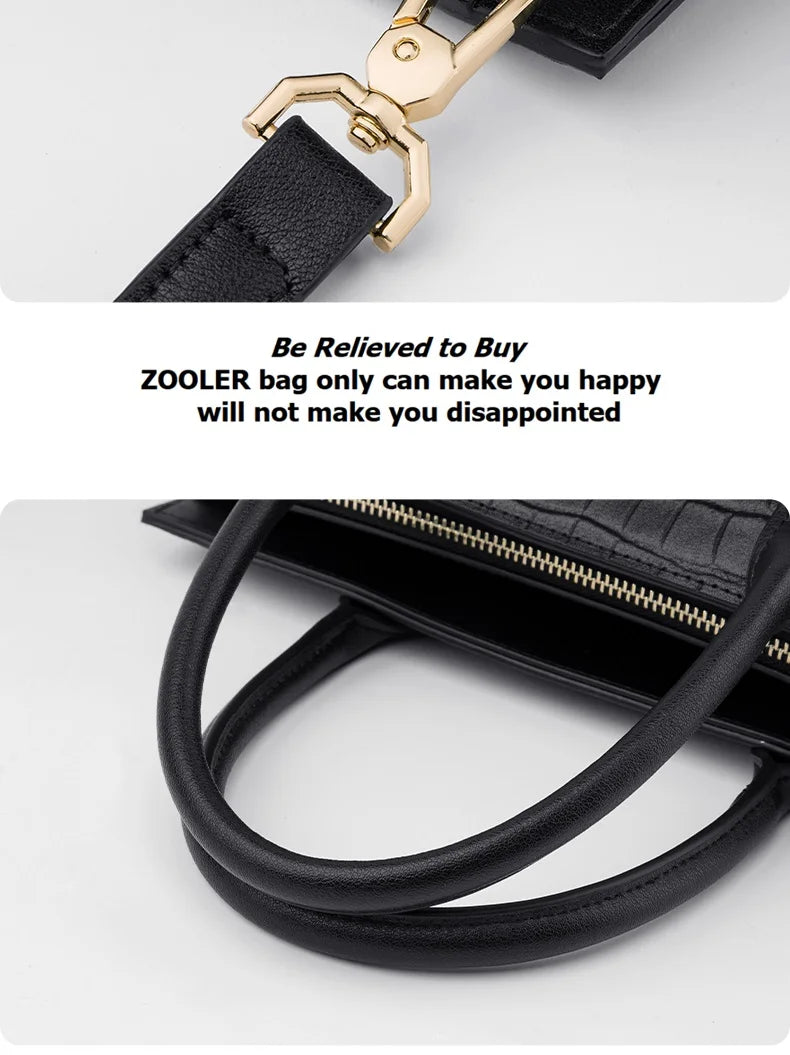 Elegant Genuine Leather Shoulder Bag for Women with Top Handle