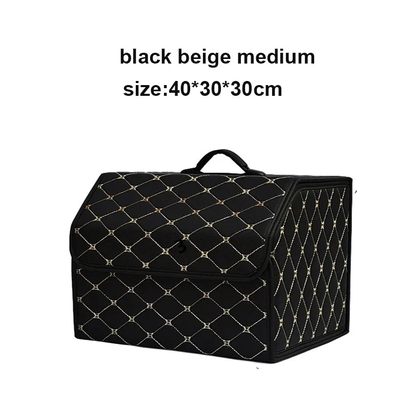 Folding PU Leather Car Trunk Organizer