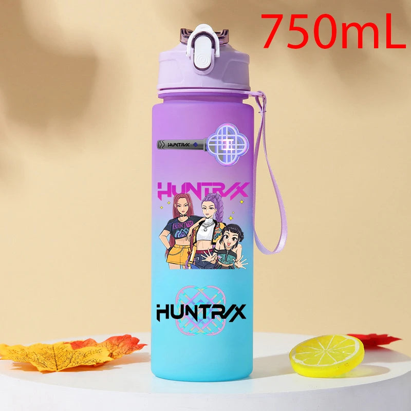 KPOP Demon Hunter 750ml Plastic Water Bottle
