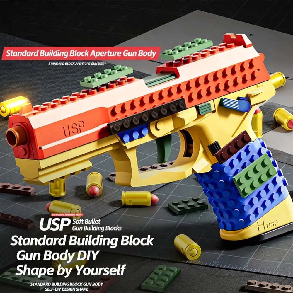 Building Block Blaster Toy Gun for Kids