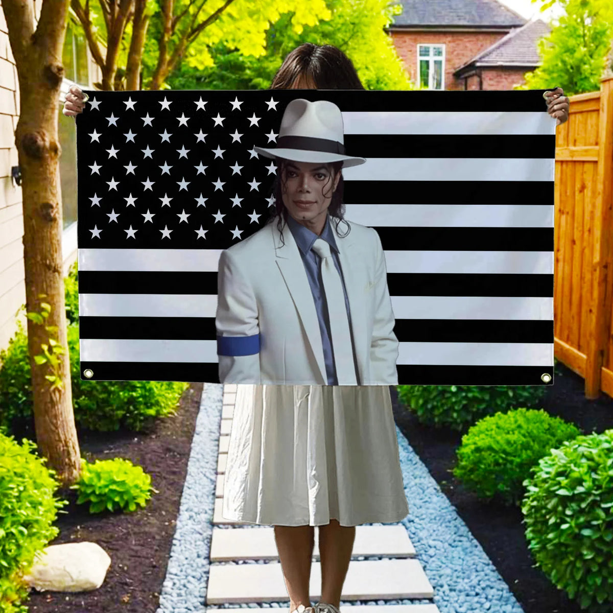 Michael Jackson Tribute Flag - Black American Tapestry Wall Hanging