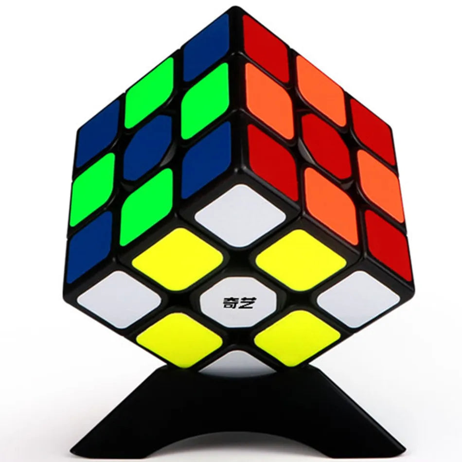 A professional magnetic puzzle cube with a vibrant color gradient of red, orange, and green.