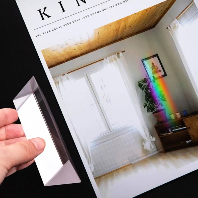 Prisma Óptico de Cristal K9 para Experimentos con Luz