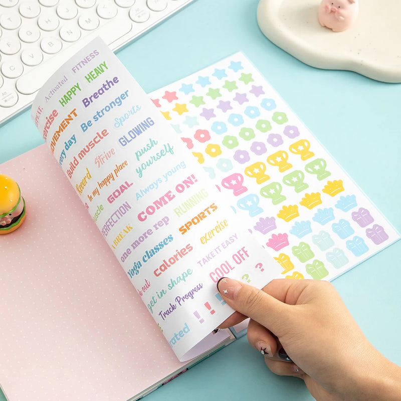 A5 Undated Weight Loss Planner with Stickers