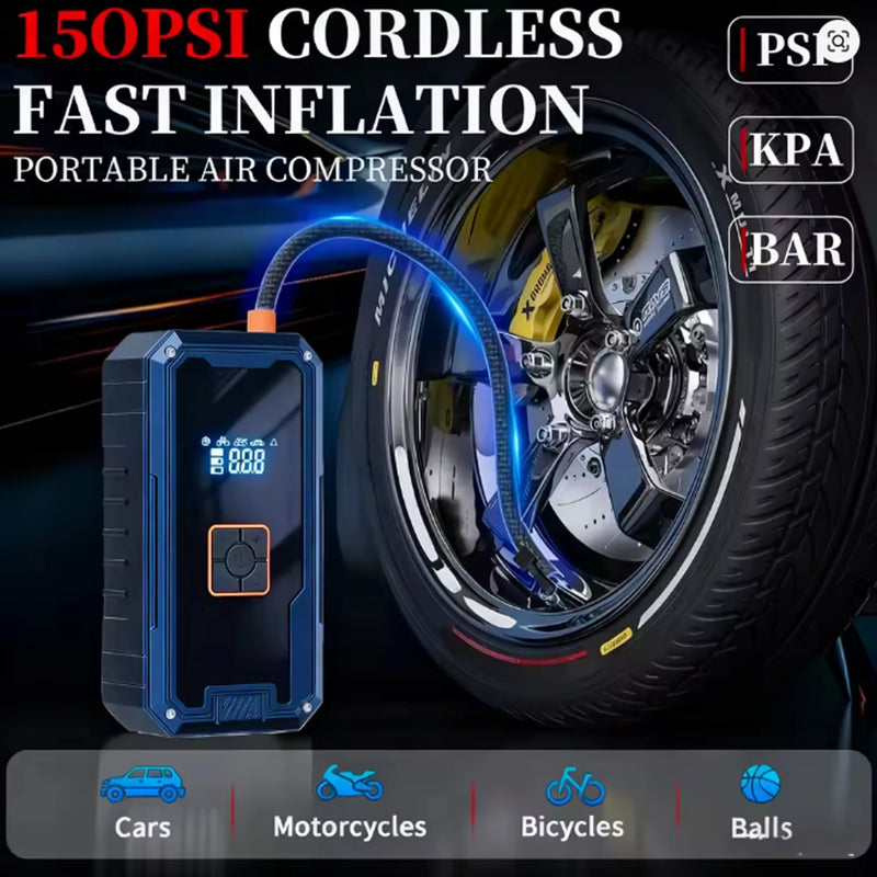 Portable Car Jump Starter with Air Pump & Power Bank
