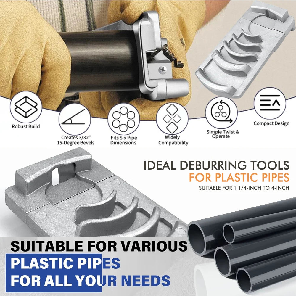 Pipe Deburring Tool for PVC and Plastic Pipes