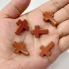 Natural Stone Cross Pendant Charm for Jewelry Making