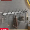 No-Drill Wall-Mounted Coat Rack with 6 Hooks