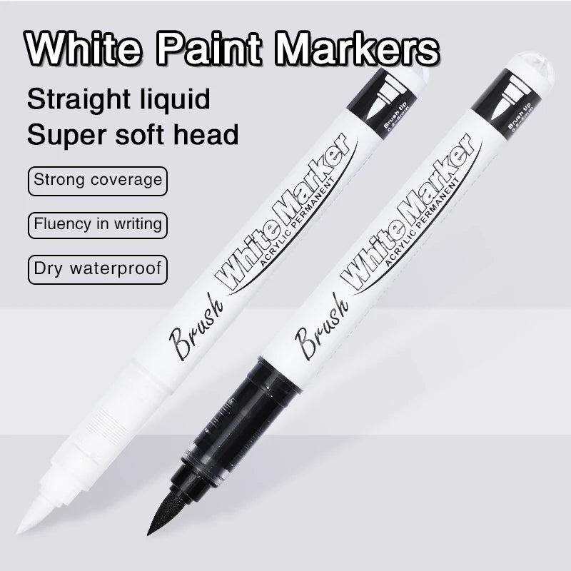 White Acrylic Paint Marker Pens