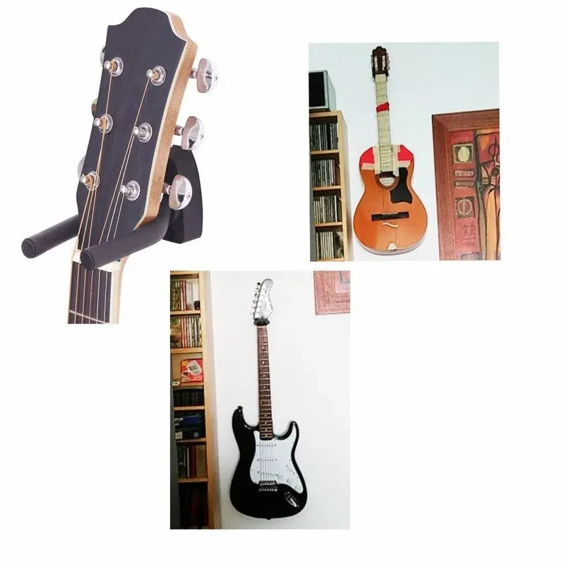 Wall-Mounted Guitar Hanger with Screws