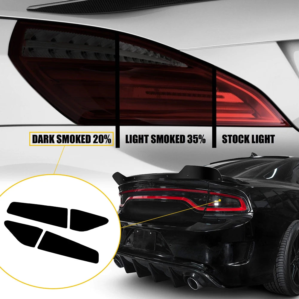 Smoked Tail Light Tint Overlays for Dodge Charger (2015-2022)
