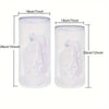 A pair of clear reusable mesh laundry bags for shoes and delicates, shown with dimensions.