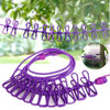 Retractable Travel Clothesline with 12 Clips