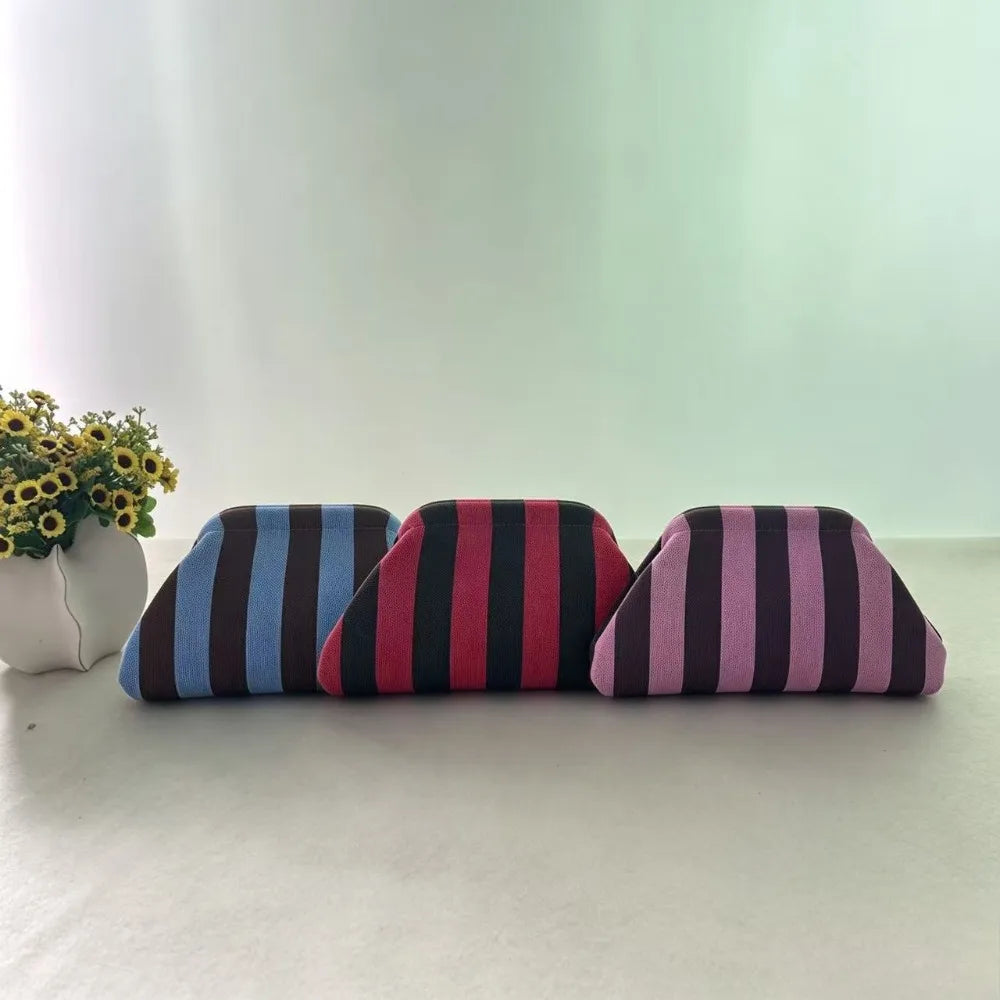 Striped Knit Tote Bag - Casual & Spacious Handbag