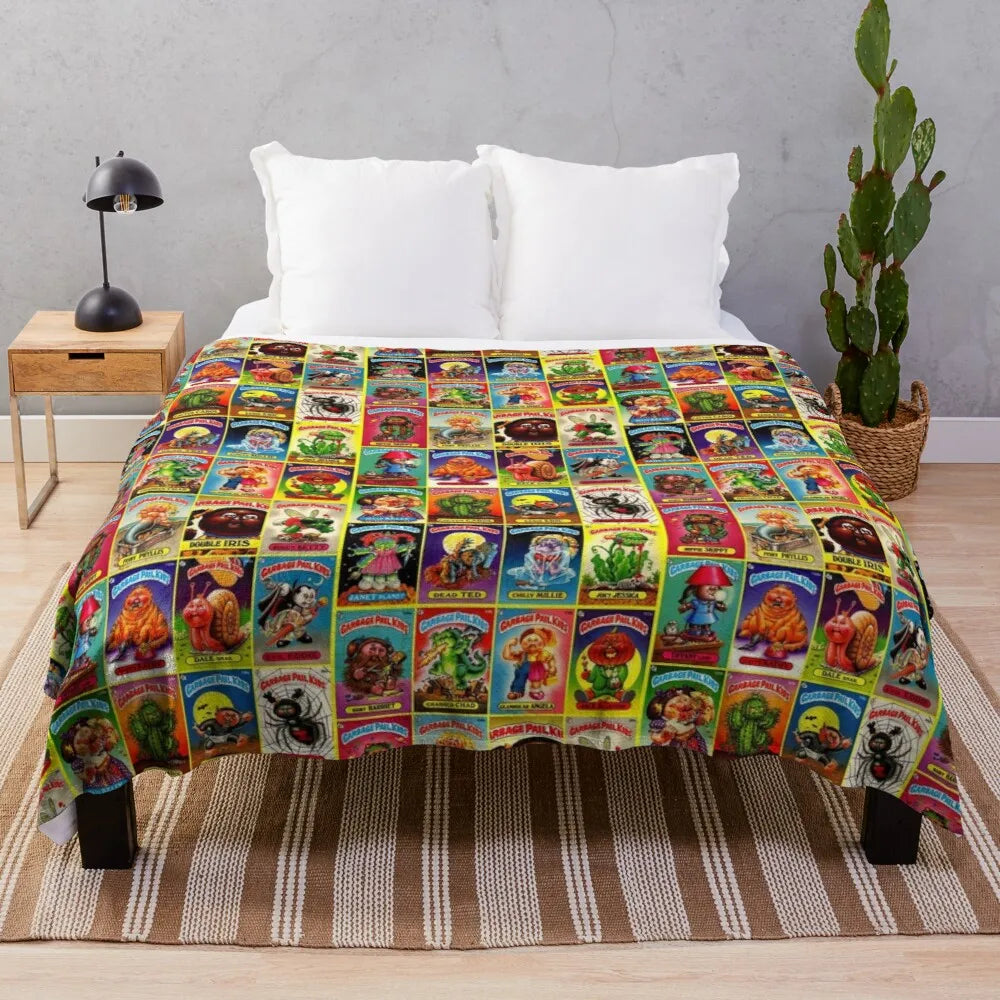 Garbage Pail Kids Retro Throw Blanket – Super Soft Microfiber