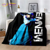 A throw blanket featuring an image of Eminem and 2Pac hip-hop icons in blue and black tones.
