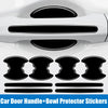 Black scratch-proof stickers for car door handles and bowls