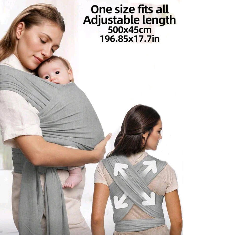 Knitted Fabric Baby Carrier for Front Carrying, Sleeping & On-the-Go Comfort