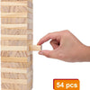 Classic Wooden Tumble Tower Game – 54-Piece Family Stacking Blocks