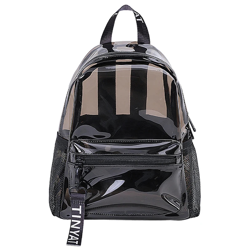 Clear Transparent Backpack for Women – Durable PVC Travel & School Bag