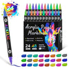 Dual-Tip Acrylic Paint Markers Set for Art and Craft Projects