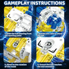 Instructions for a 3D rolling ball maze cube puzzle toy showing steps to move the ball