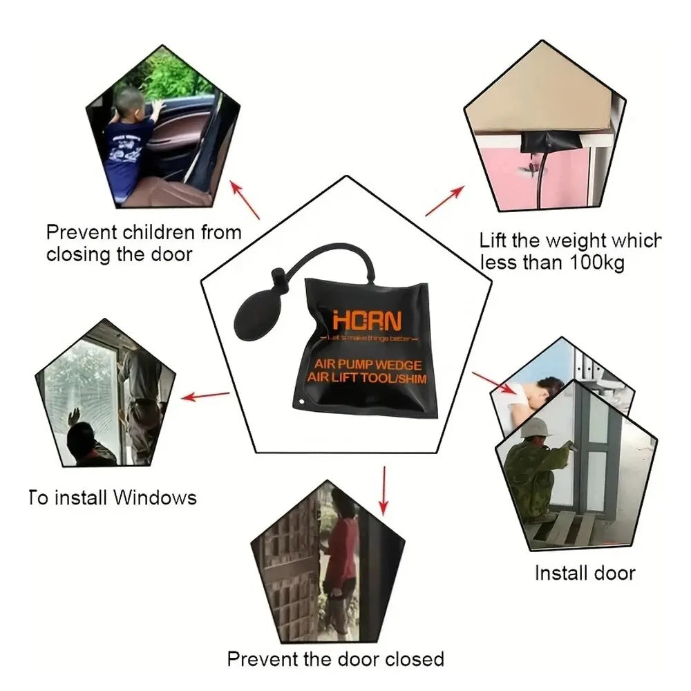Inflatable Door Window Installation Wedge Airbag