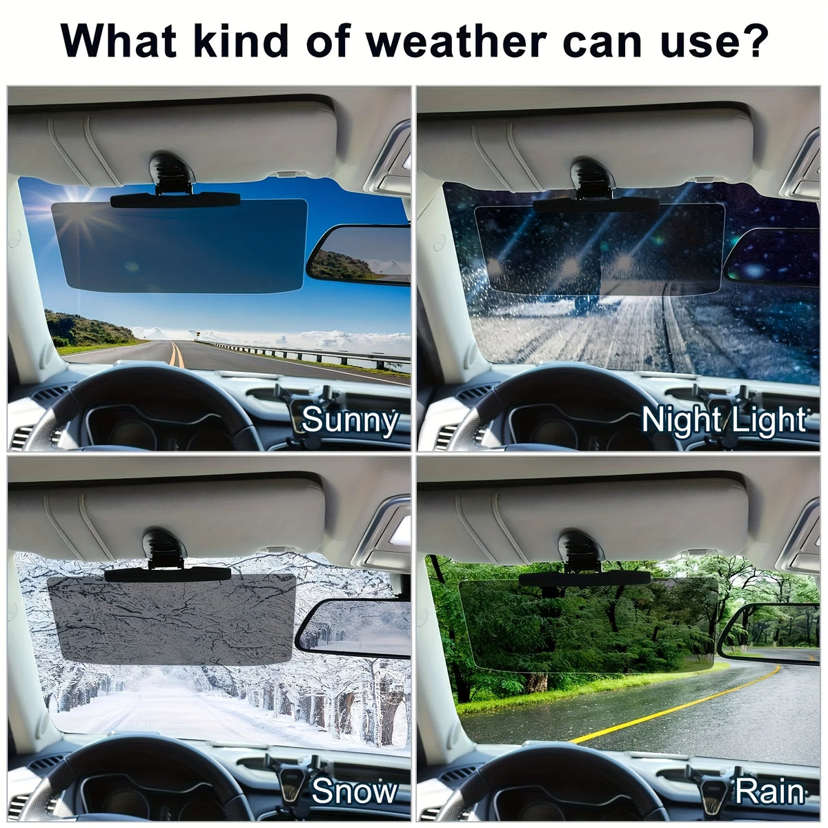 Car Sunshade Glasses – Anti-Glare Day & Night Driving Visor