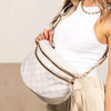 Women's Checkered Fanny Pack with Adjustable Crossbody Strap