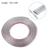 Roll of chrome car door edge guard trim strip with a 13m length and 15mm thickness.
