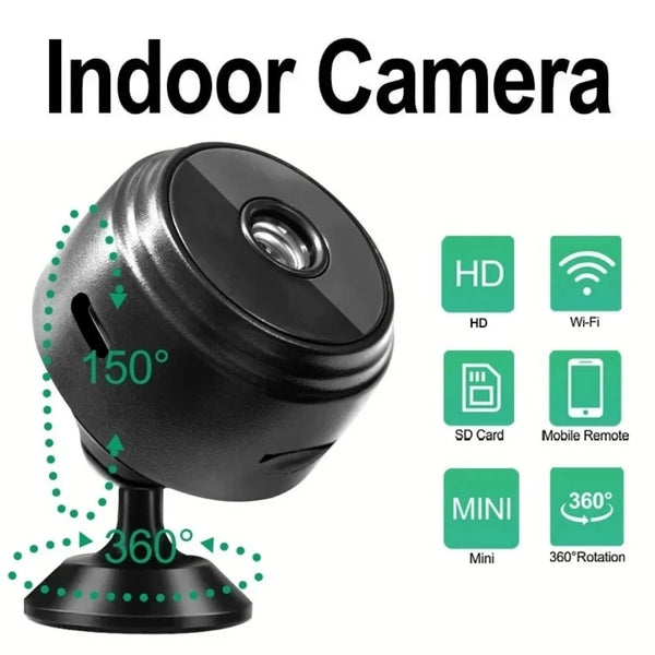 Compact WiFi Security Camera with Magnetic Mount