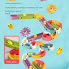 A DIY assemble play set featuring colorful water tracks and duck figures for toddlers.
