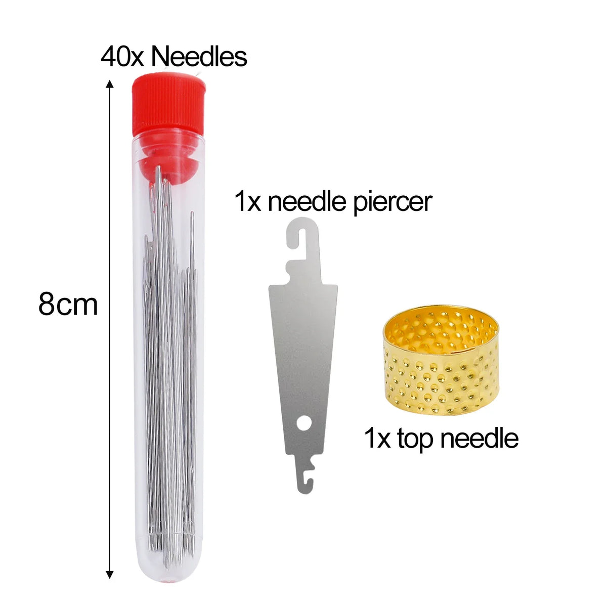 Stainless Steel Sewing Needle Set with Large Eyes