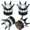 Crystal Crown Tire Valve Caps - Set of 4