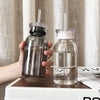 Elegant Glass Tumbler with Straw