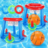 Inflatable Floating Basketball Hoop Set