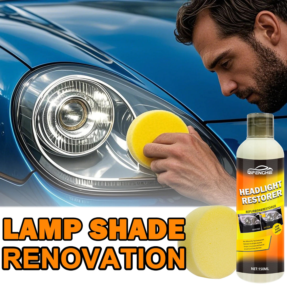 LED Headlight Restoration Cream – Clear Yellowed Lenses for Brighter Night Driving