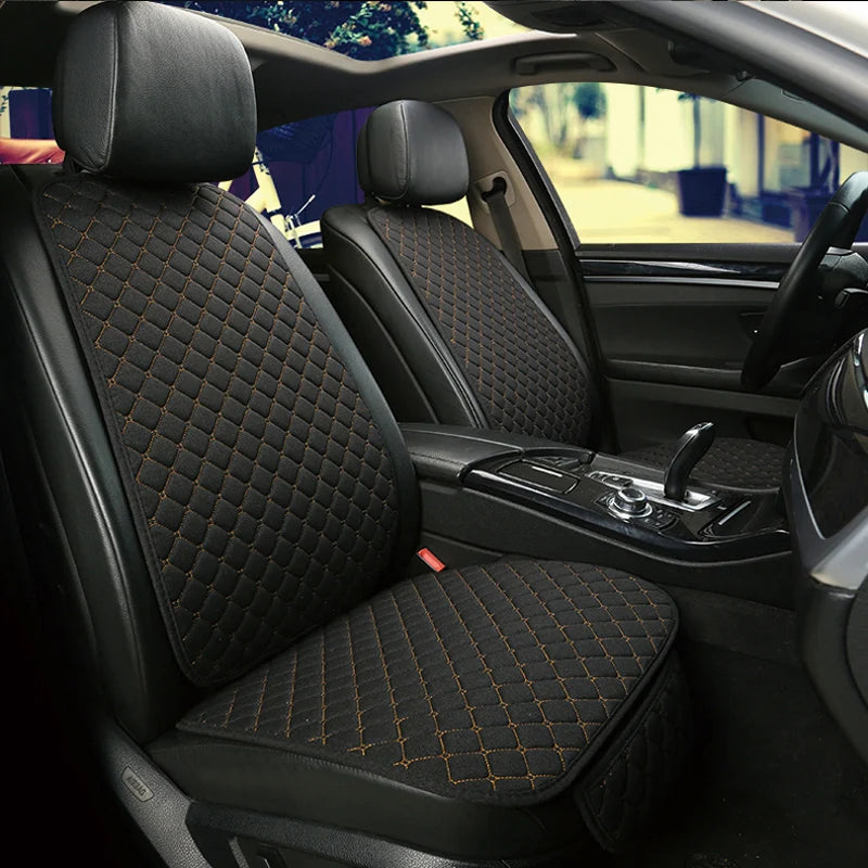 Breathable Linen Front Car Seat Cover