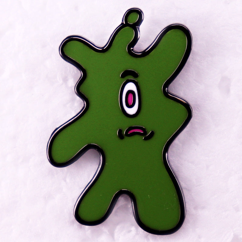 Green Plankton Enamel Pin Brooch