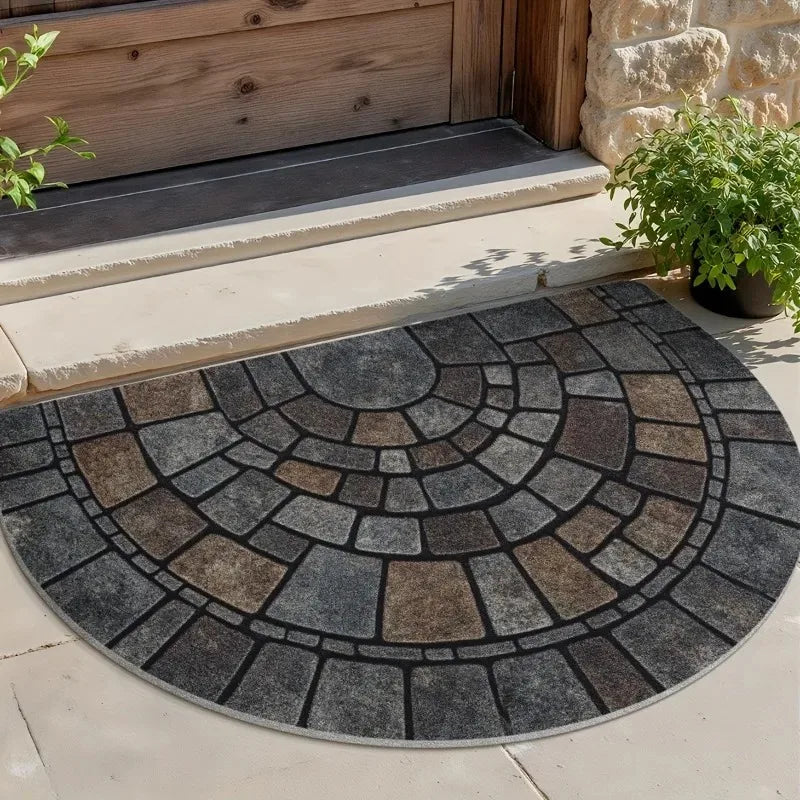Semi-Circular Non-Slip Door Mat