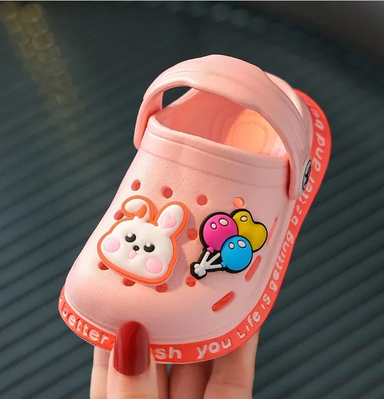 Kids' Quick-Dry Garden Clogs with Cartoon Design
