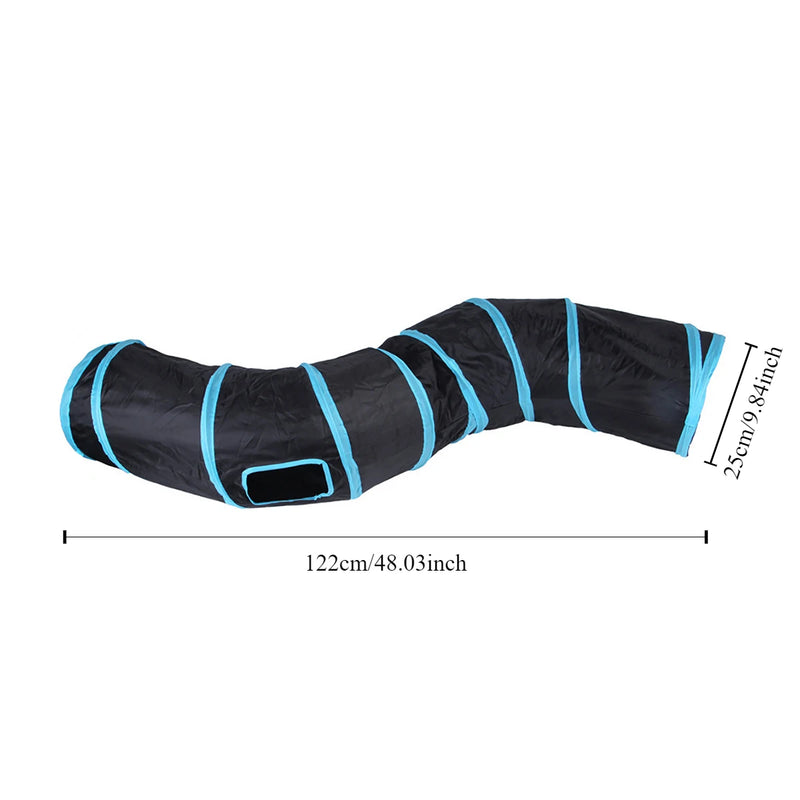 Foldable Interactive Cat Tunnel with Crinkle Sound
