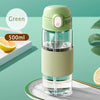 Portable Straw Water Bottle with Scale and Wide Mouth
